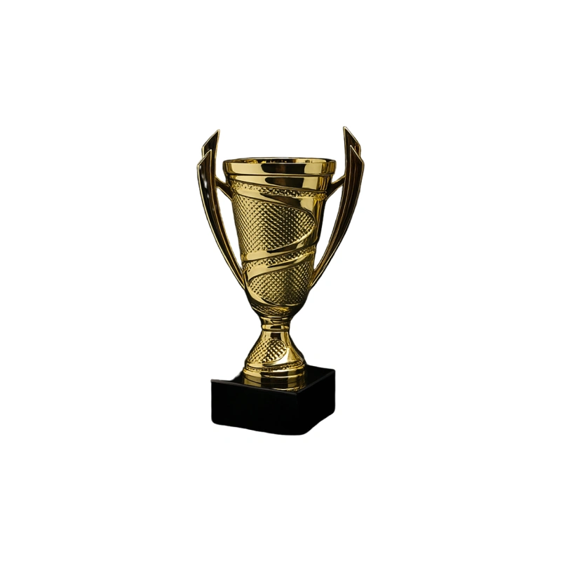 Aura (Small)— Elegant Gold Trophies with Sleek Black Base