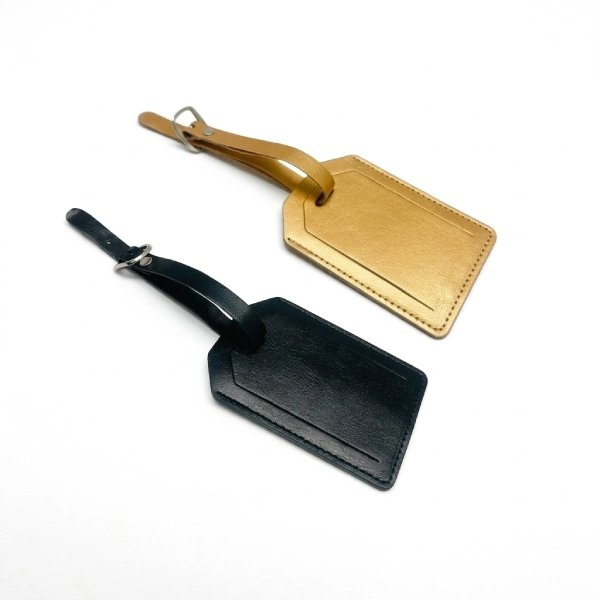PU Luggage Tag – Leatherette Travel Tag with Privacy Cover