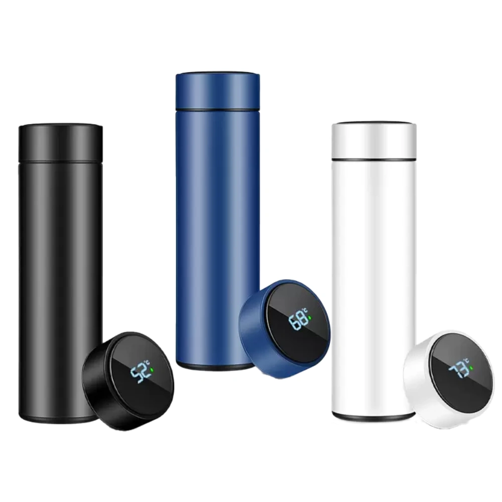 Flacon — (500ml) Stainless Steel Bottle with Temperature Display