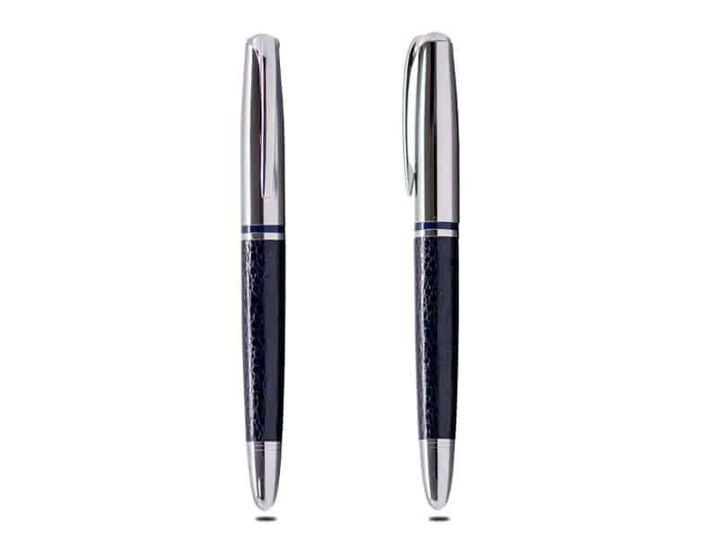 Viper — Black Leather Roller Pen