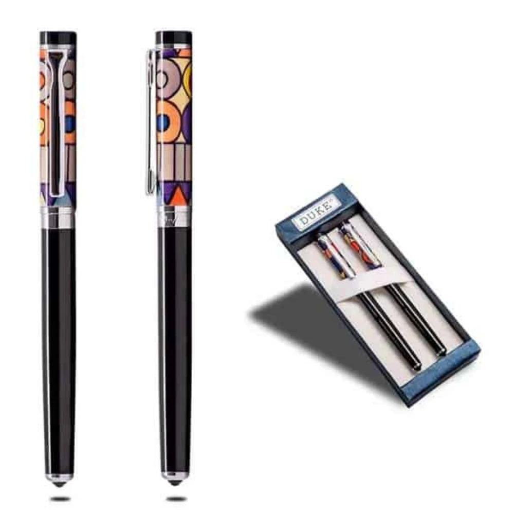 Ethiop Penset — Colourful Fountain Pen & Roller Pen Set
