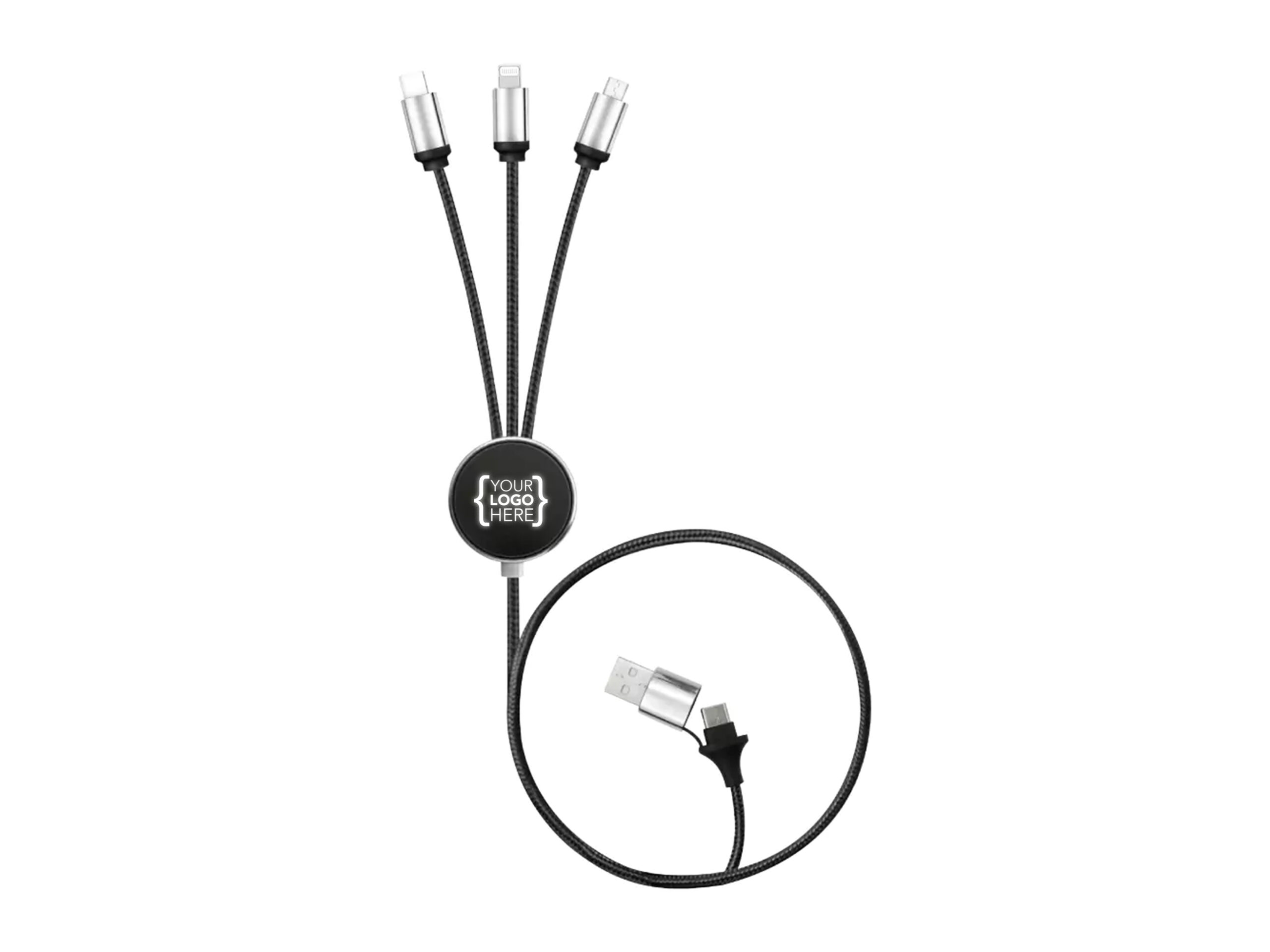 Longman C — 3-in-1 Light up Logo Charging Cable