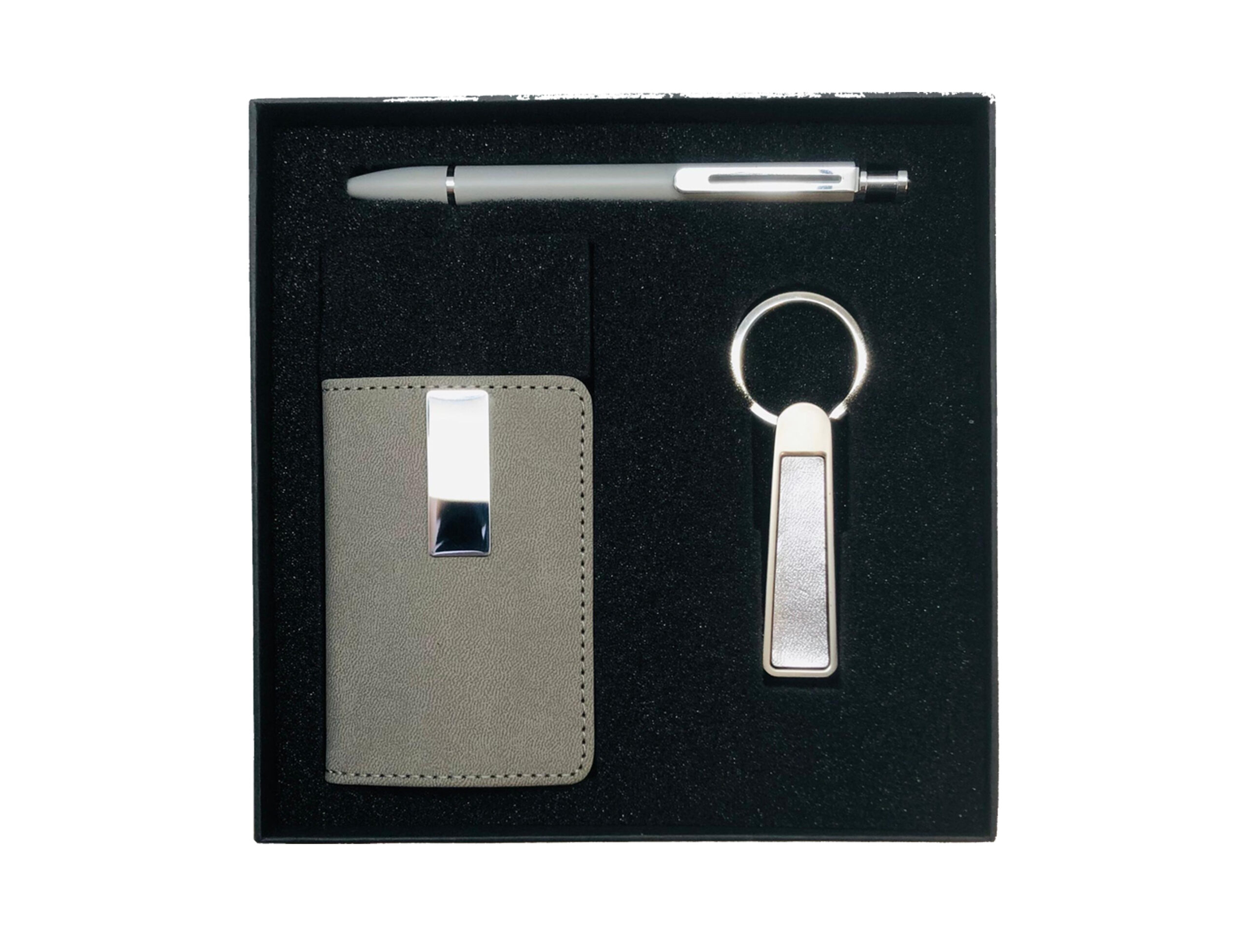 3-Piece Gift Set — Groupo, Pokeeto, Keychain – Gray