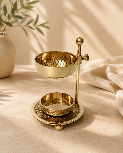 ANAKALITHA Handcrafted Brass Resin Incense Burner