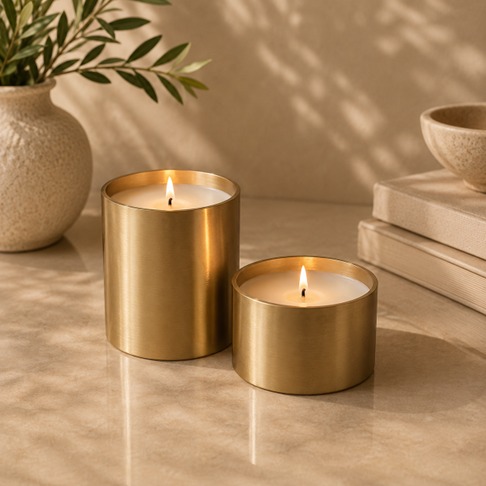 ANAKALITHA Sundhya Brass Candle Holder Set